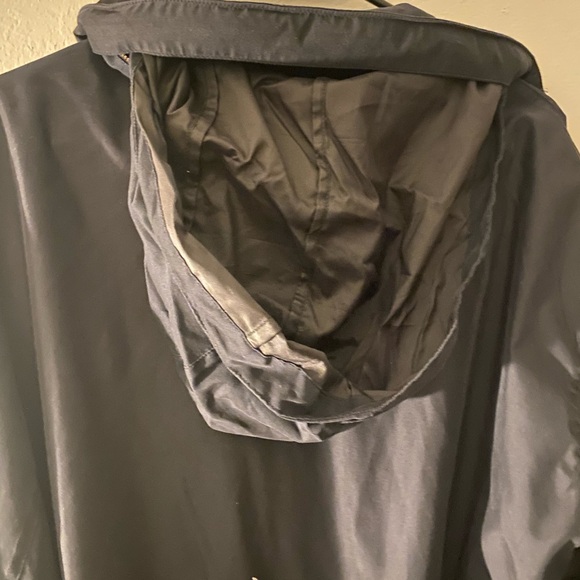 Nordstrom Black Rain Coat W/ packable hood - Picture 4 of 5